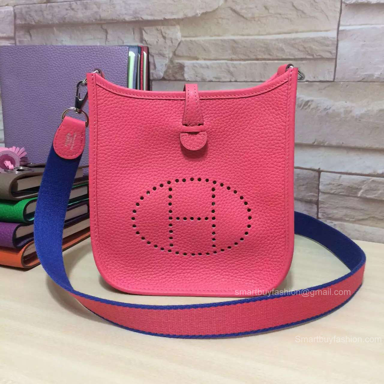 Hermes Evelyne III Bag in Red Togo Leather TPM