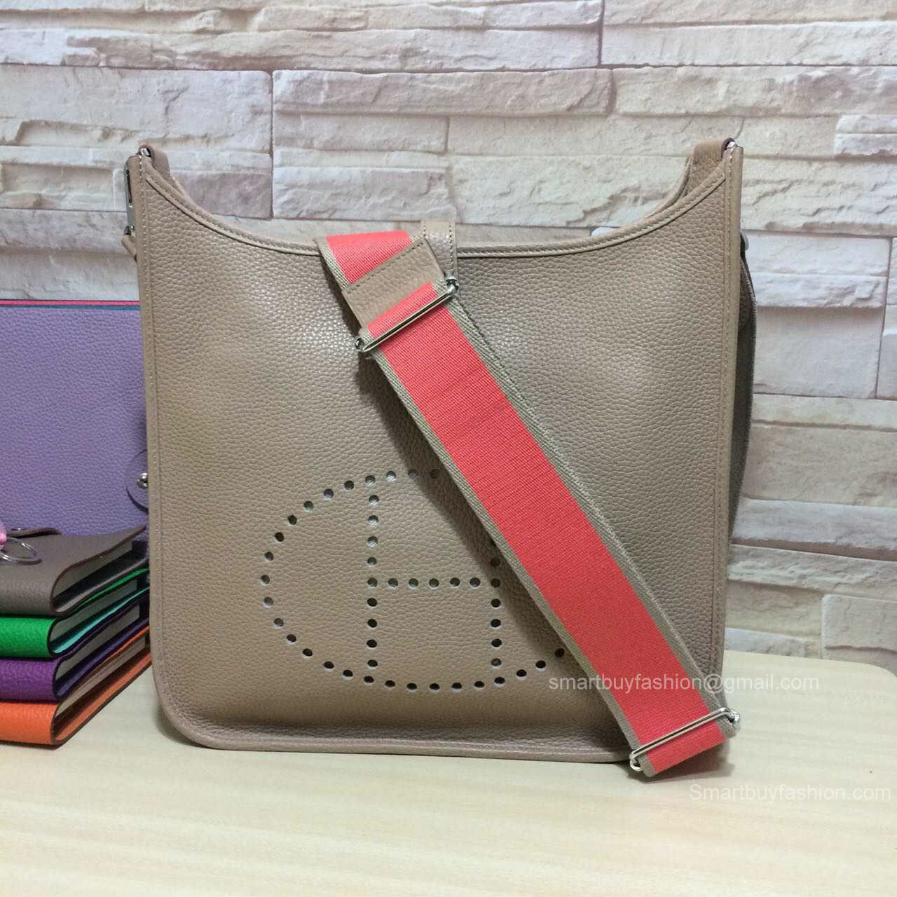 Hermes Evelyne III Bag PM in Pale Grey Togo Leather