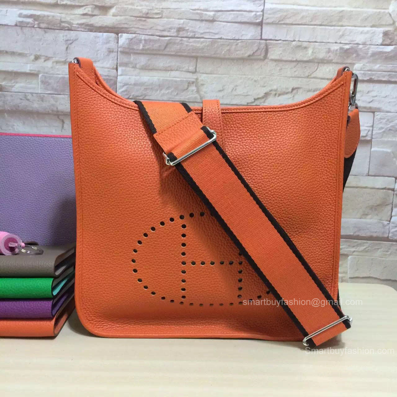 Hermes Evelyne III Bag PM in Orange Togo Leather