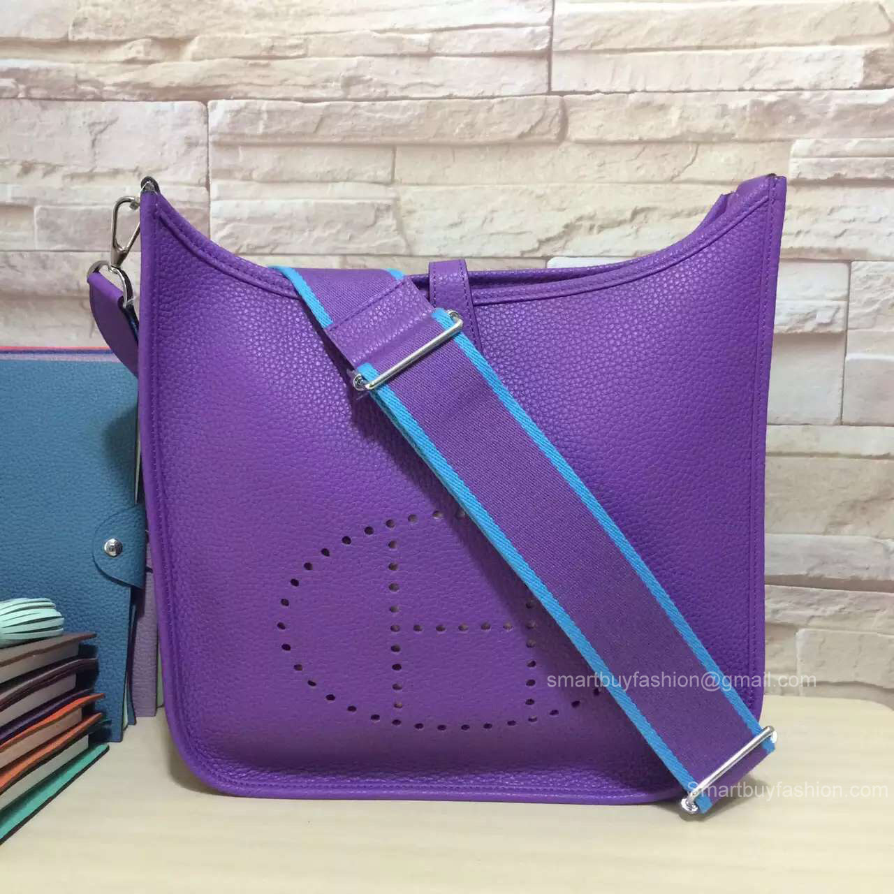 Hermes Evelyne III Bag PM in Purple Togo Leather
