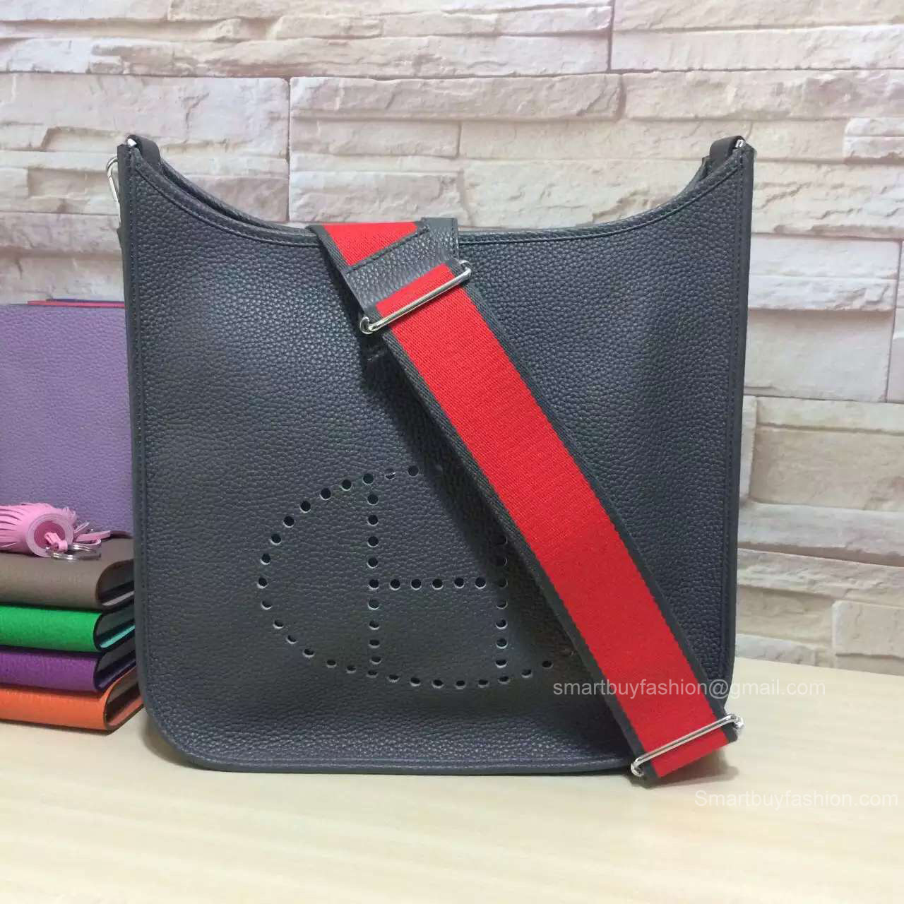 Hermes Evelyne III Iron Grey Bag PM in Togo Leather