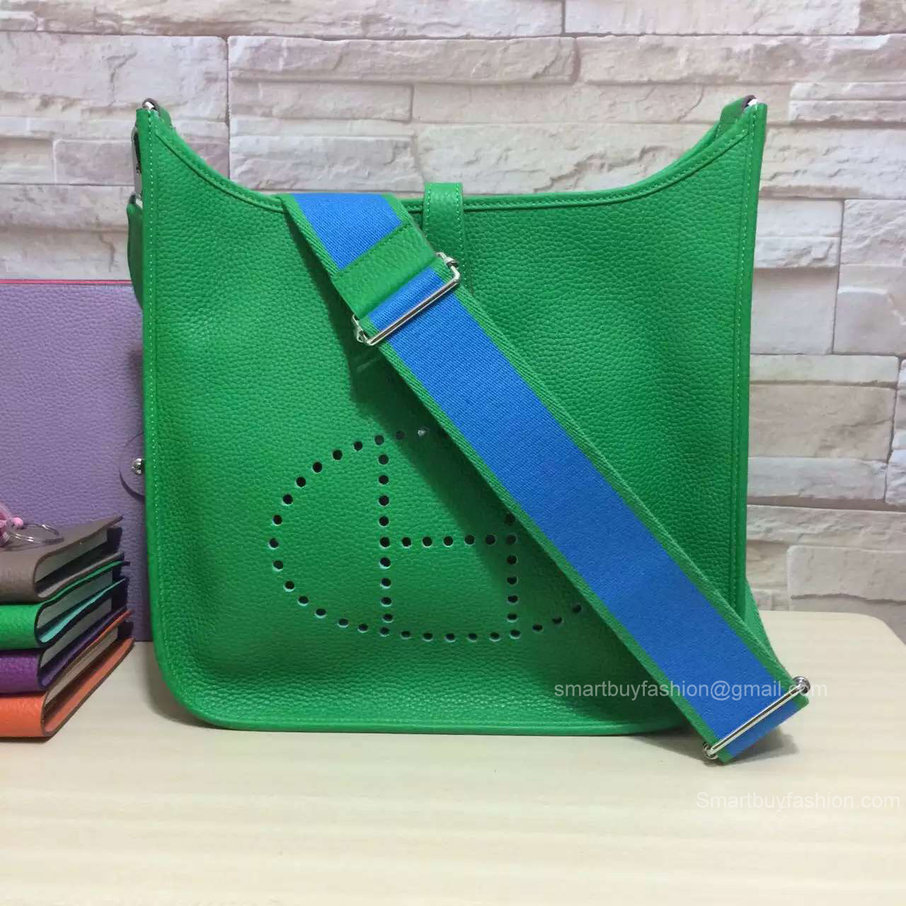 Hermes Evelyne III Bag PM in Green Togo Leather