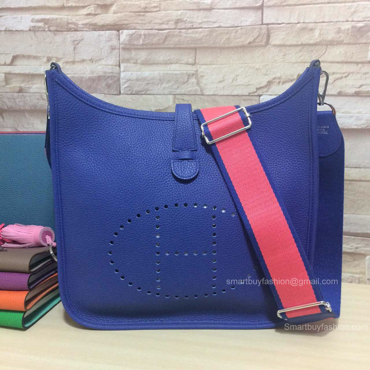 Hermes Evelyne III Deep Blue Bag PM in Togo Leather