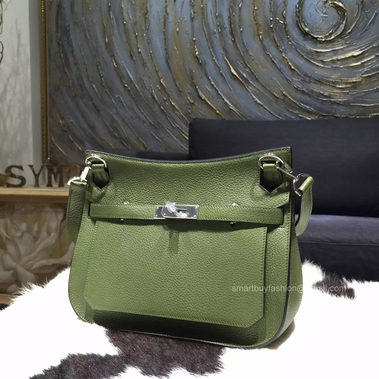 Hermes Jypsiere 34 Large Bag Canopee V6 Taurillon Clemence Handstitched
