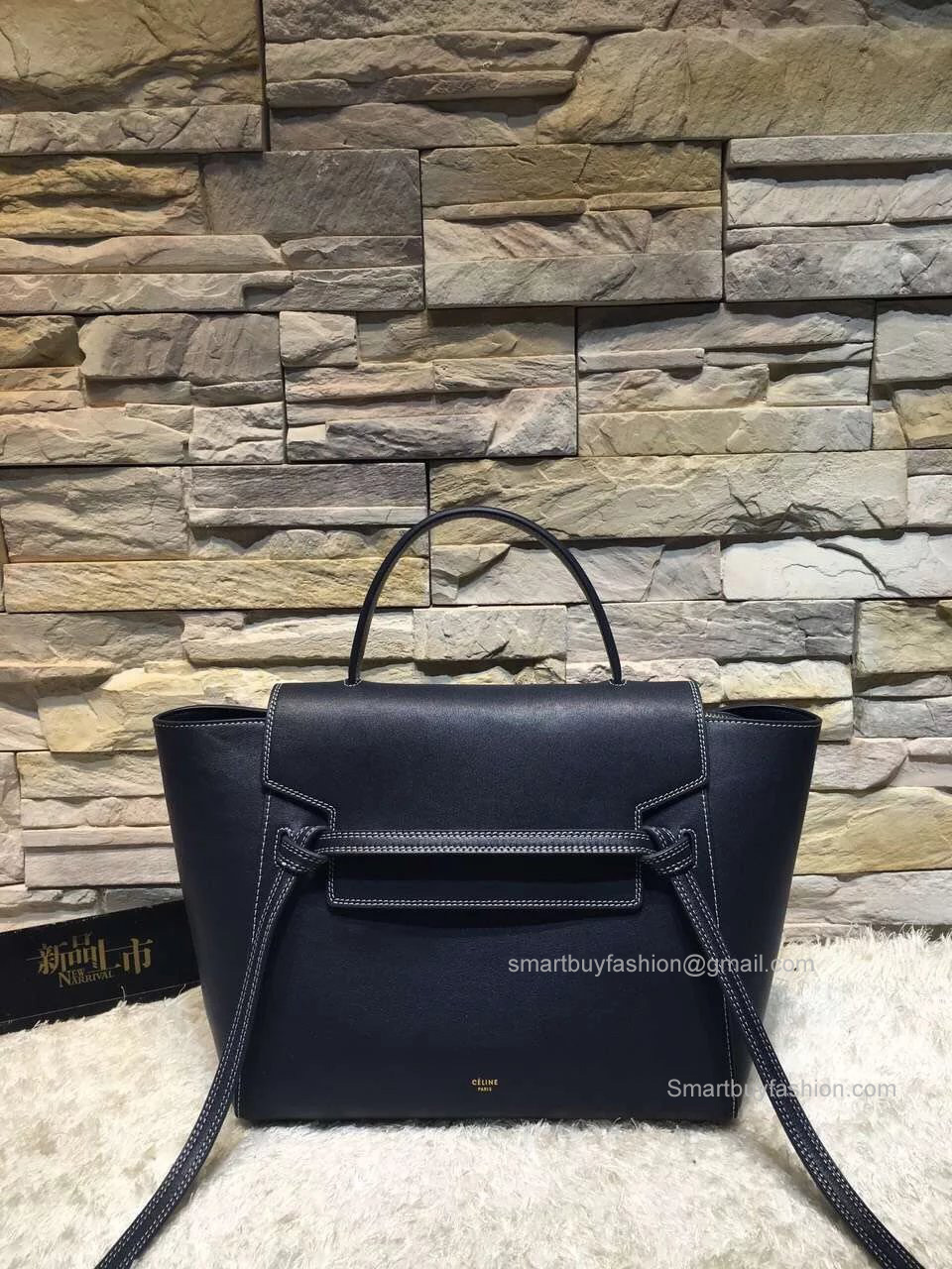 Replica Navy Blue Celine Mini Belt Bag 