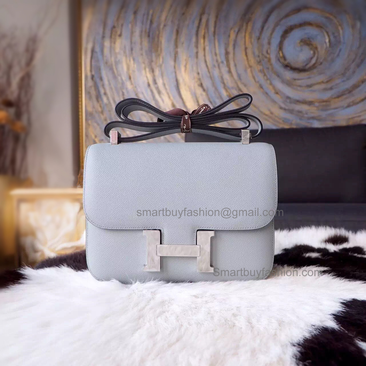Copy Hermes Constance 23 Bag Handmade in 8u Blue Glacier Epsom Calfskin PHW