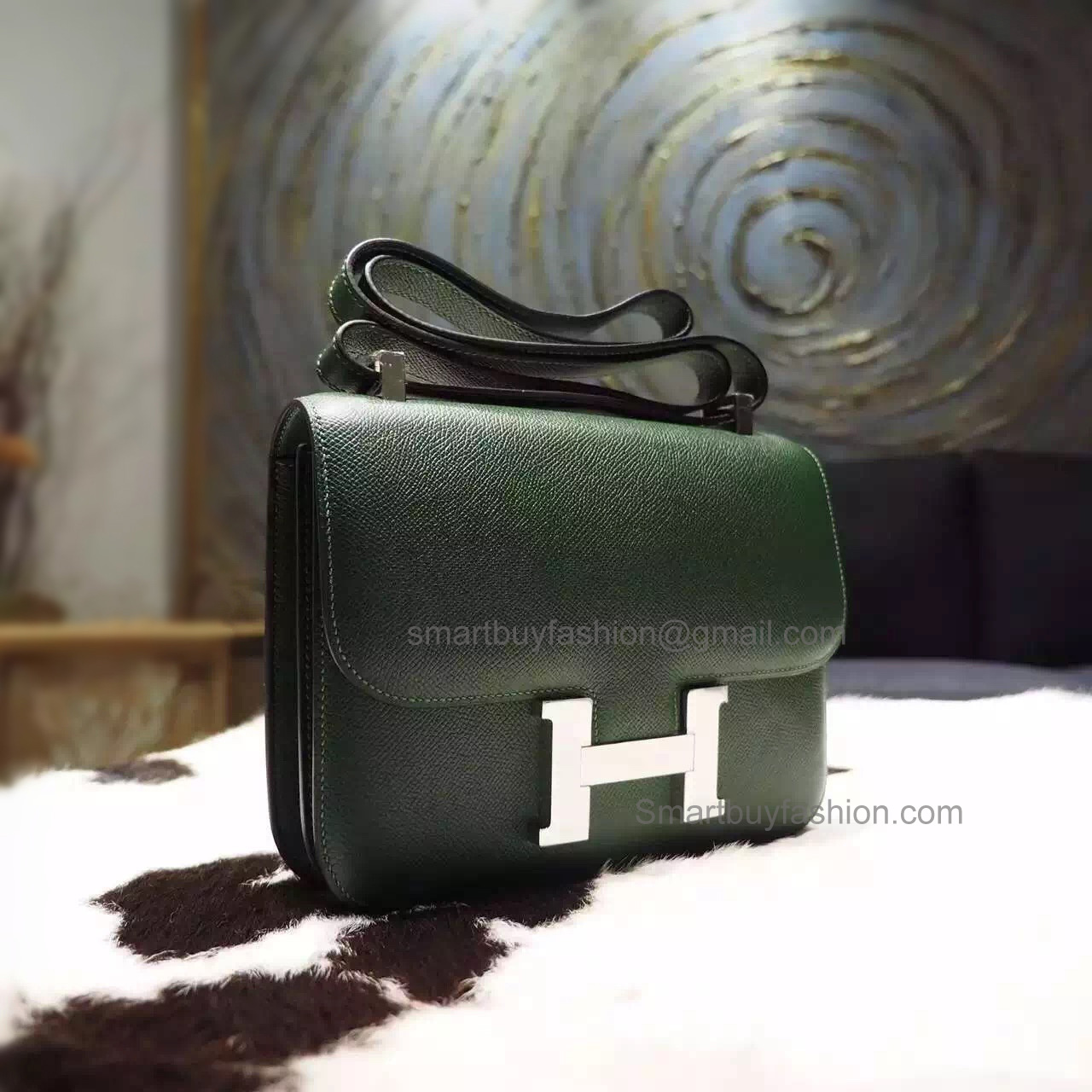 Copy Hermes Constance 23 Bag Handmade in 2q Vert Anglais Epsom Calfskin PHW