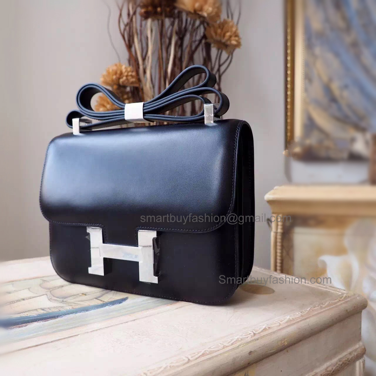 Best Copy Hermes Constance 23 Bag Handmade in ck89 Noir Box Calfskin PHW