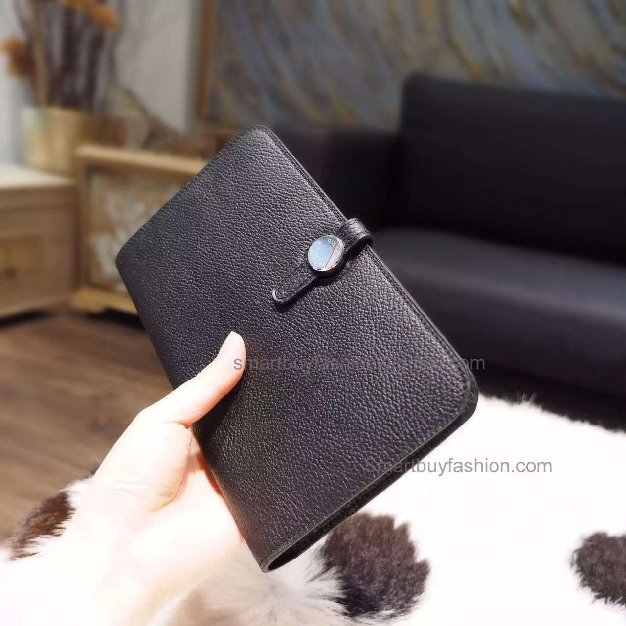 Hermes Dogon Combined Wallet Handmade in ck89 Noir Togo Calfskin PHW